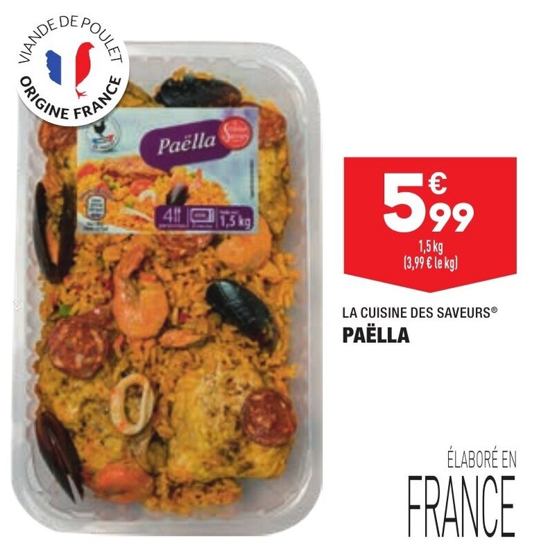 Promo Paella chez ALDI