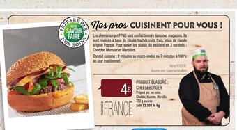 Match Produit élaboré : cheeseburger offre