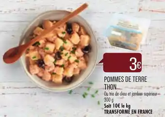 Match Pommes de terre thon offre