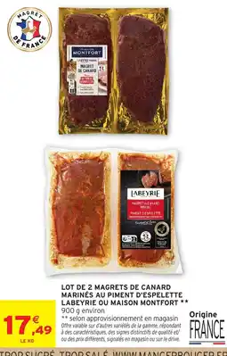 Intermarché Hyper Labeyrie Magret de canard offre