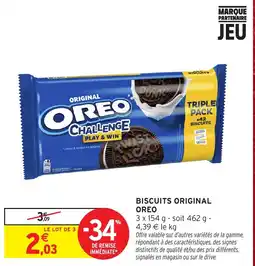Intermarché Hyper OREO BISCUITS ORIGINAL offre