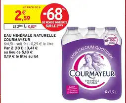 Intermarché Hyper Courmayeur Eau minérale naturelle offre