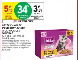Intermarché Hyper Whiskas Pâtée en gelée offre