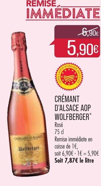 Match Crémant d'alsace AOP wolfberger offre