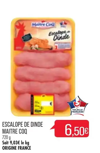 Match Escalope de dinde maitre coq offre