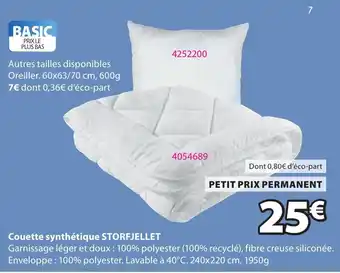 STORFJELLET Couette synthétique