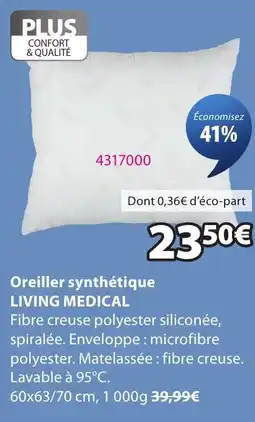 JYSK LIVING MEDICAL Oreiller synthétique offre