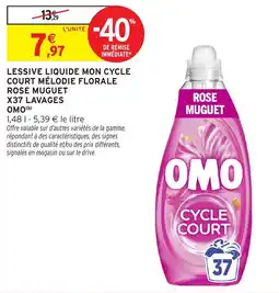 Intermarché Hyper OMO Lessive liquide Mon Cycle offre
