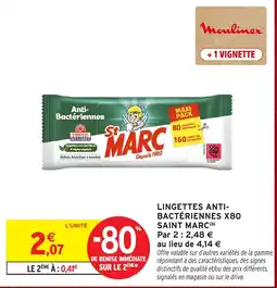 Intermarché Hyper St MARC Lingettes anti-bactériennes offre