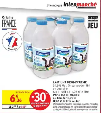 Pâturages Lait Demi-Écrémé