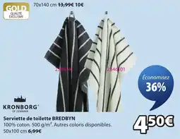 JYSK KRONBORG Serviette de toilette BREDBYN offre