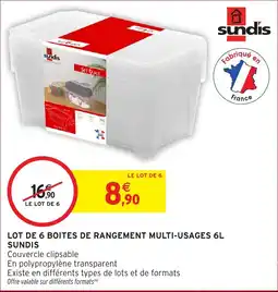 Intermarché Hyper Sundis Boites de rangement multi-usages offre