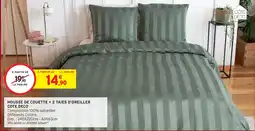 Intermarché Hyper COTE DECO Housse de couette + 2 taies d'oreiller offre
