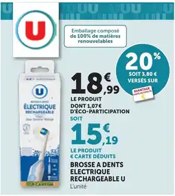 Maximarché U Brosse à dents électrique rechargeable offre