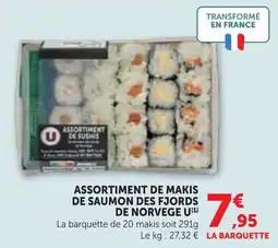 Maximarché U Assortiment de makis offre