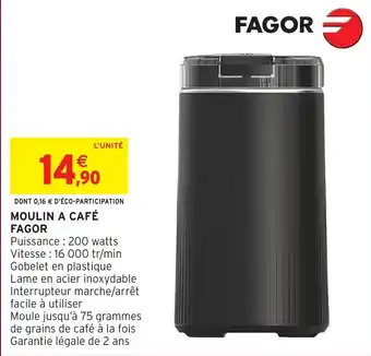 Intermarché Hyper FAGOR MOULIN A CAFÉ offre