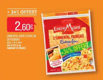 Match Emmental râpé extra fin entremont offre