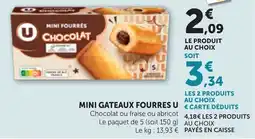 Maximarché U MINI GATEAUX FOURRES offre