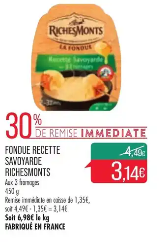 Match Fondue recette savoyarde richesmonts offre