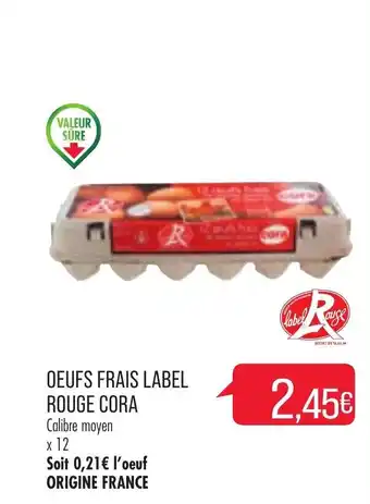 Match Oeufs frais label rouge cora offre