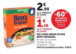 Bi1 Ben's Original Riz Long Grain offre