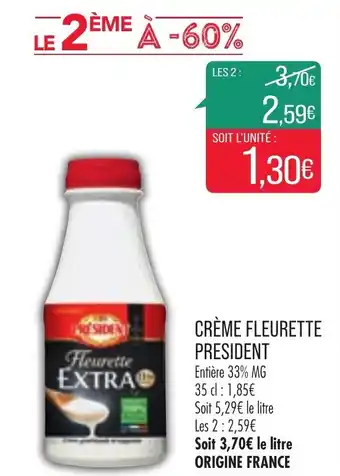 Match Crèmefleurette president offre