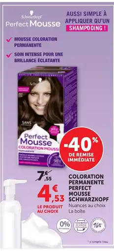 Maximarché Schwarzkopf Perfect Mousse offre