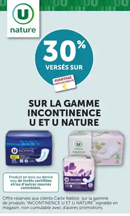 Maximarché U incontinence u et u nature offre