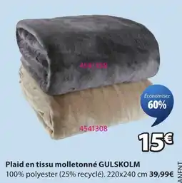 JYSK GULSKOLM Plaid en tissu molletonné offre