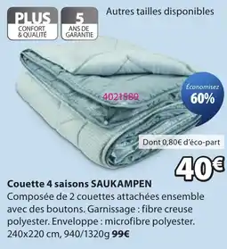 JYSK SAUKAMPEN Couette 4 saisons offre