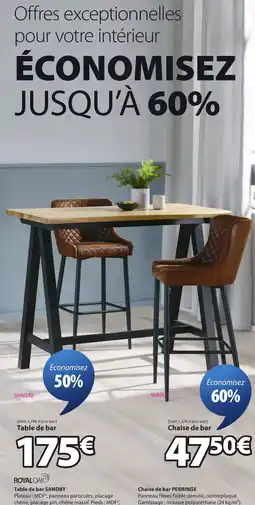 JYSK ROYALO Table de bar SANDBY offre