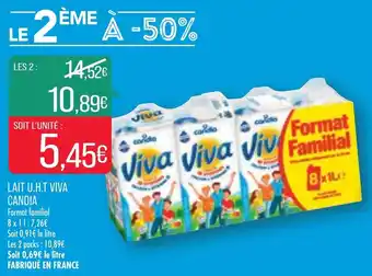 Lait U.H.T viva candia