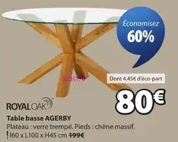 JYSK Royal oak table basse agerby offre