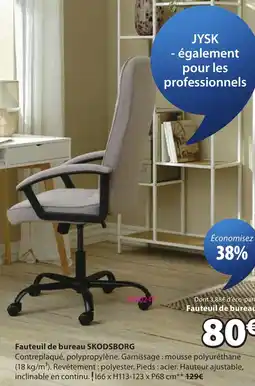 JYSK Fauteuil de bureau skodsborg offre