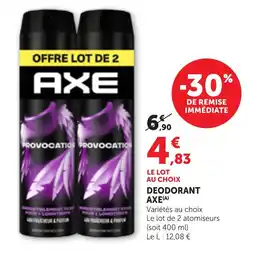 Bi1 AXE DEODORANT offre