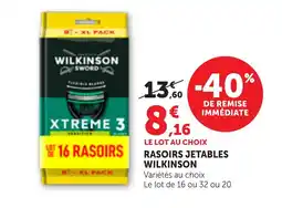 Bi1 WILKINSON RASOIRS JETABLES offre