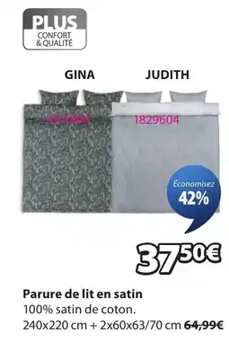 JYSK PLUS Parure de lit en satin offre
