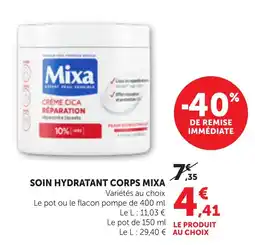 Maximarché Mixa Crème Cica Réparation offre