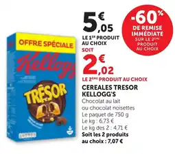 Maximarché Kellogg's Céréales Trésor offre