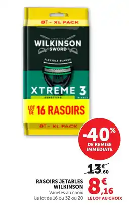 Maximarché WILKINSON RASOIRS JETABLES offre
