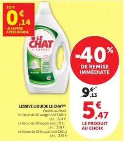 Maximarché LE CHAT LESSIVE LIQUIDE offre