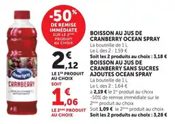 Maximarché Ocean Spray Cranberry offre