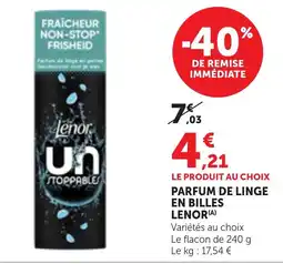 Maximarché Lenor Parfum de linge en billes offre