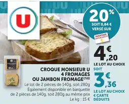 Bi1 Croque Monsieur U offre