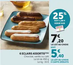 Bi1 6 eclairs assortis offre