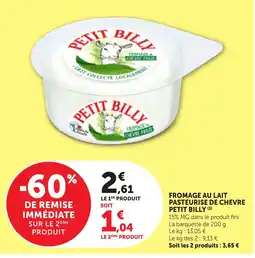 Bi1 PETIT BILLY FROMAGE DE CHEVRE FRAIS offre