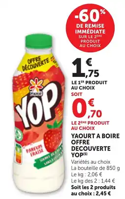 Bi1 Yop yourt a boire offre decouverte offre