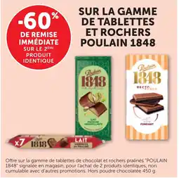 Bi1 POULAIN 1848 sur la gamme de tablettes et rochers offre
