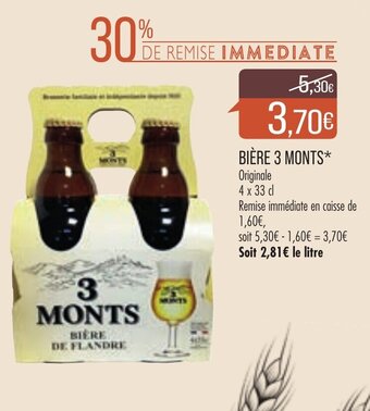 Match Bière 3 monts offre