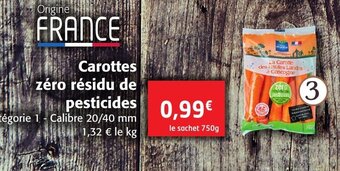 Colruyt Carottes zéro résidu de pesticides offre